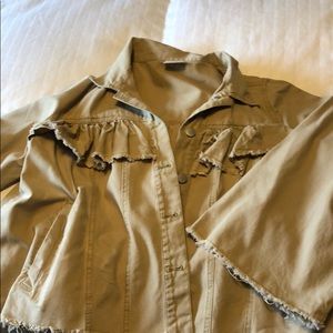 khaki jacket.
